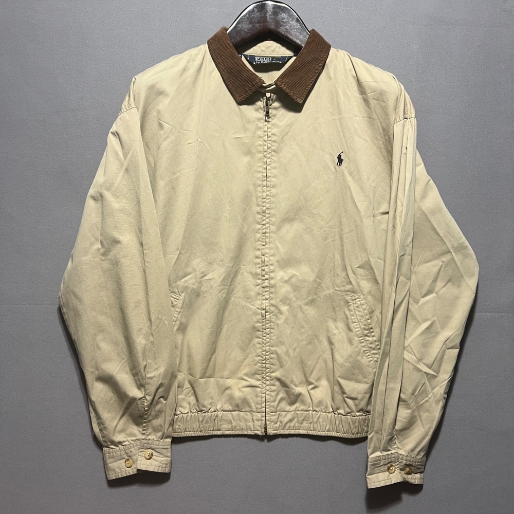 Polo Ralph Lauren Harrington Jacket Tan Cotton Corduroy Collar Mens XL